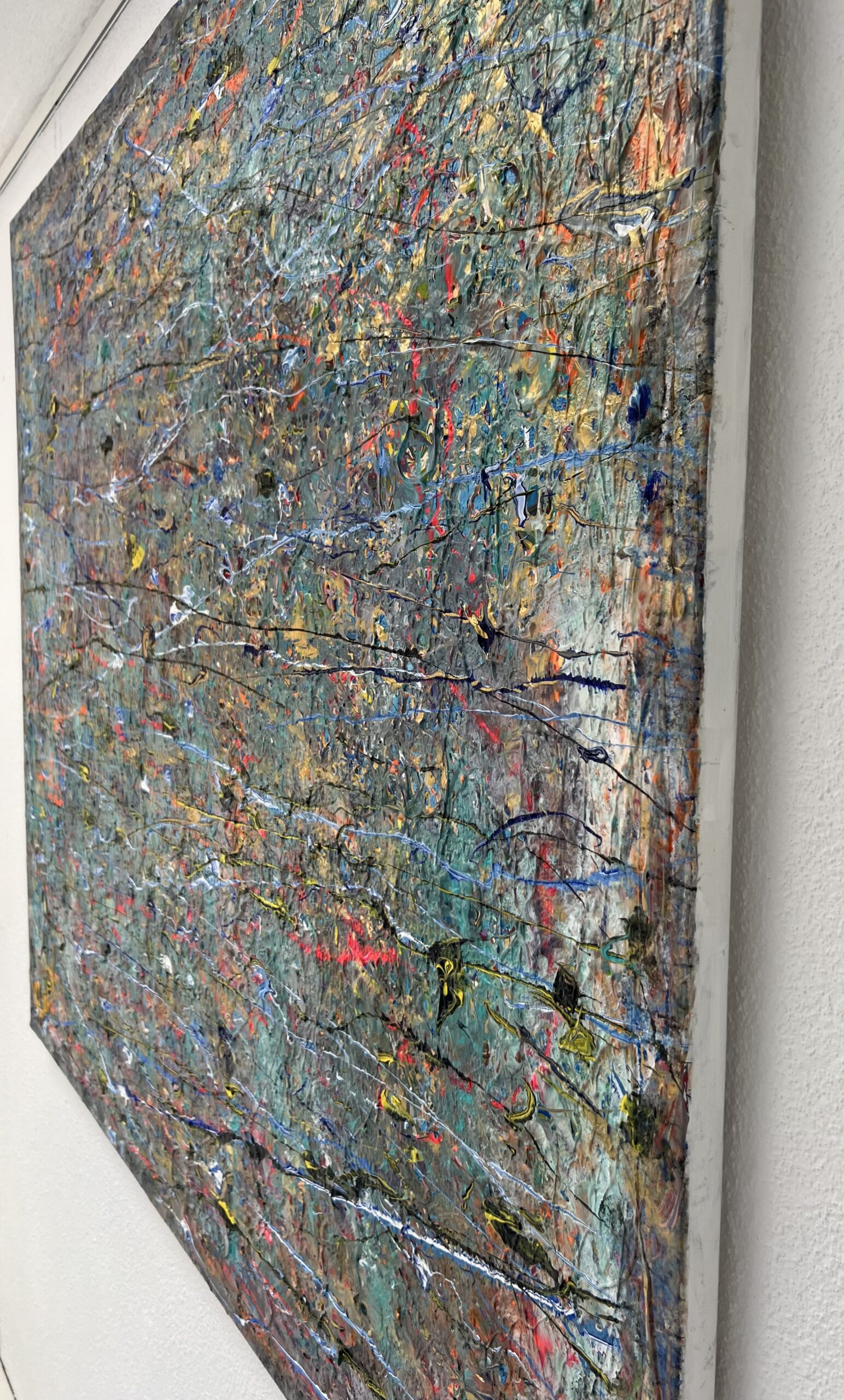 Abstract painting called Notes seen from the side angle by Keren de Vreede