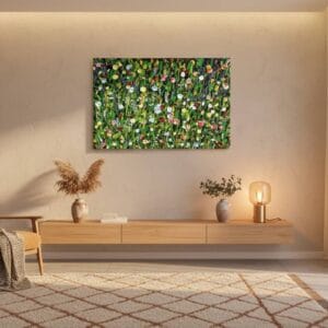 Fields painting called Adeline (on the wall) by Keren de Vreede