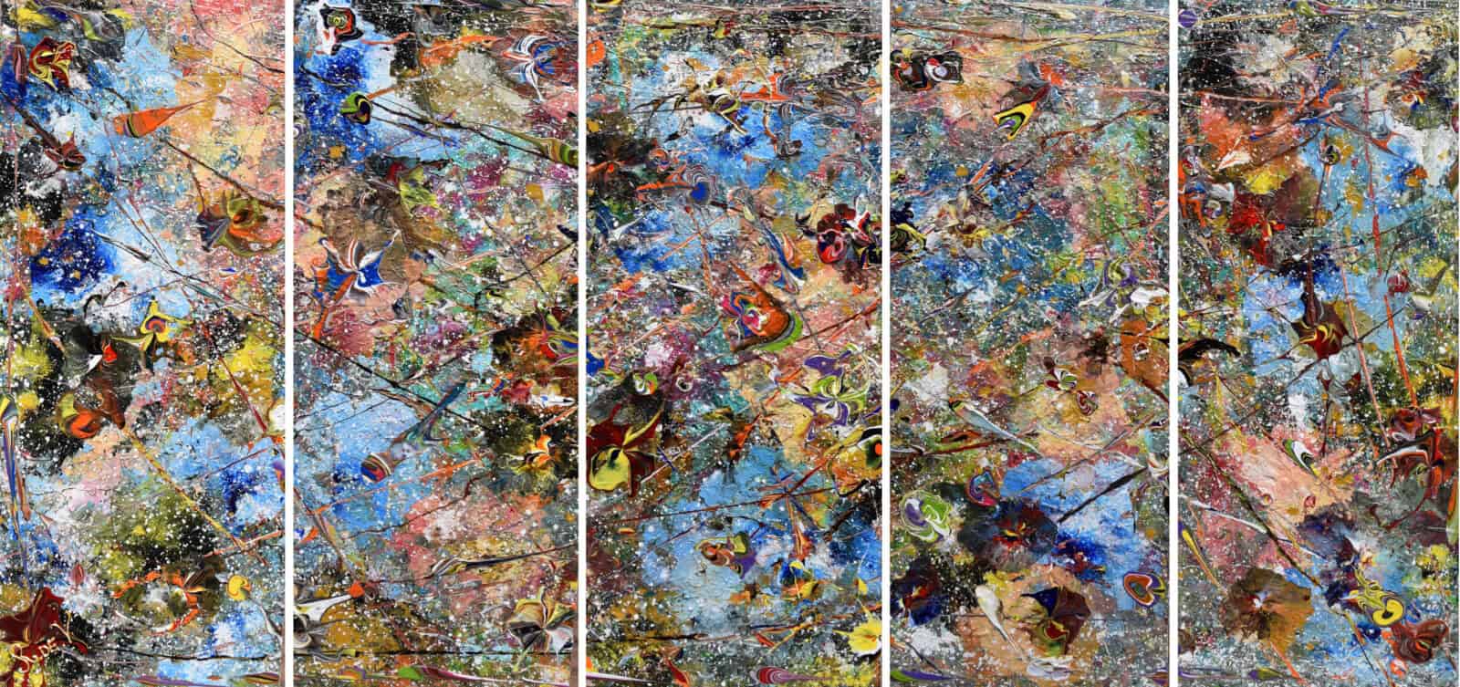 Panel painting called Babylon 5 by Keren de Vreede