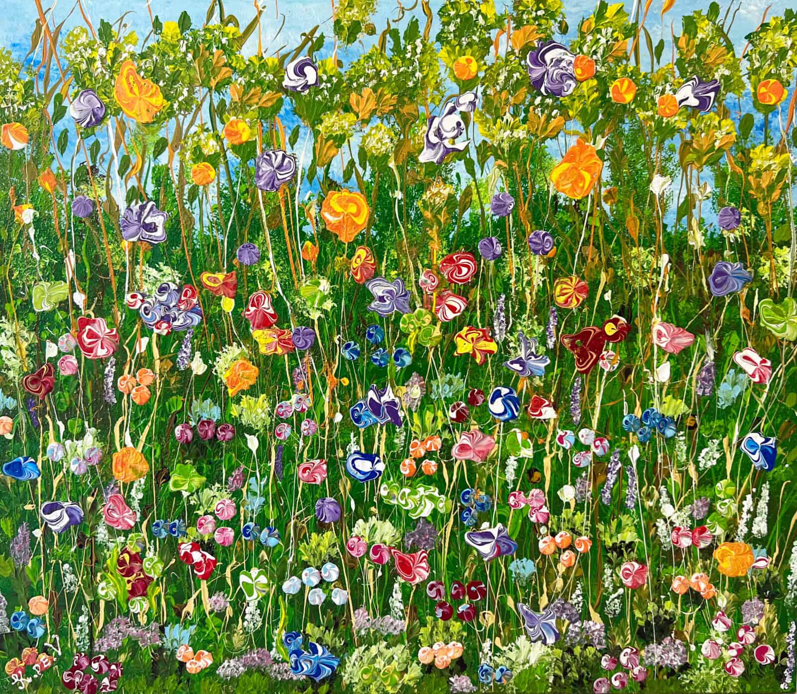 Field painting called Breath of spring by Keren de Vreede