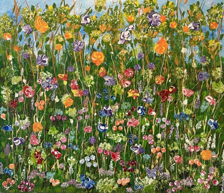 Field painting called Breath of spring by Keren de Vreede
