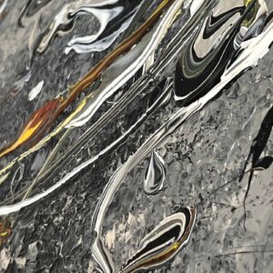 Abstract painting called Fencing (zoomed in) by Keren de Vreede