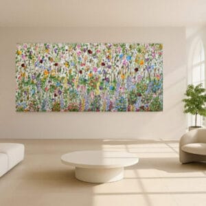 Fields painting called Floriade (on the wall) by Keren de Vreede