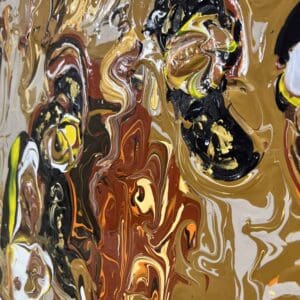 Abstract painting called Lion King (zoomed in) by Keren de Vreede