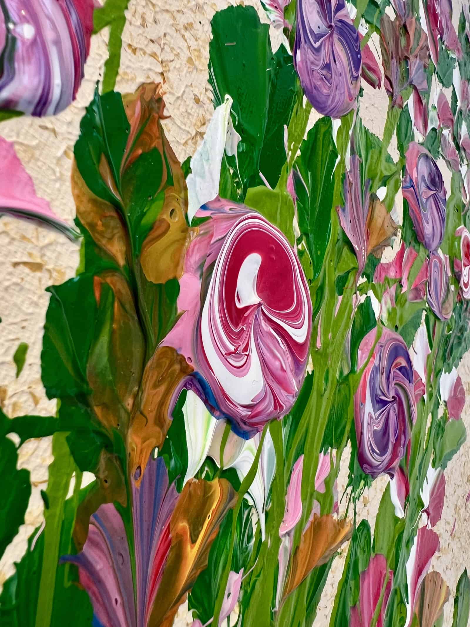 Flower painting called Odette (zoomed in) by Keren de Vreede