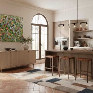 Fields painting called Tika (on the wall) by Keren de Vreede