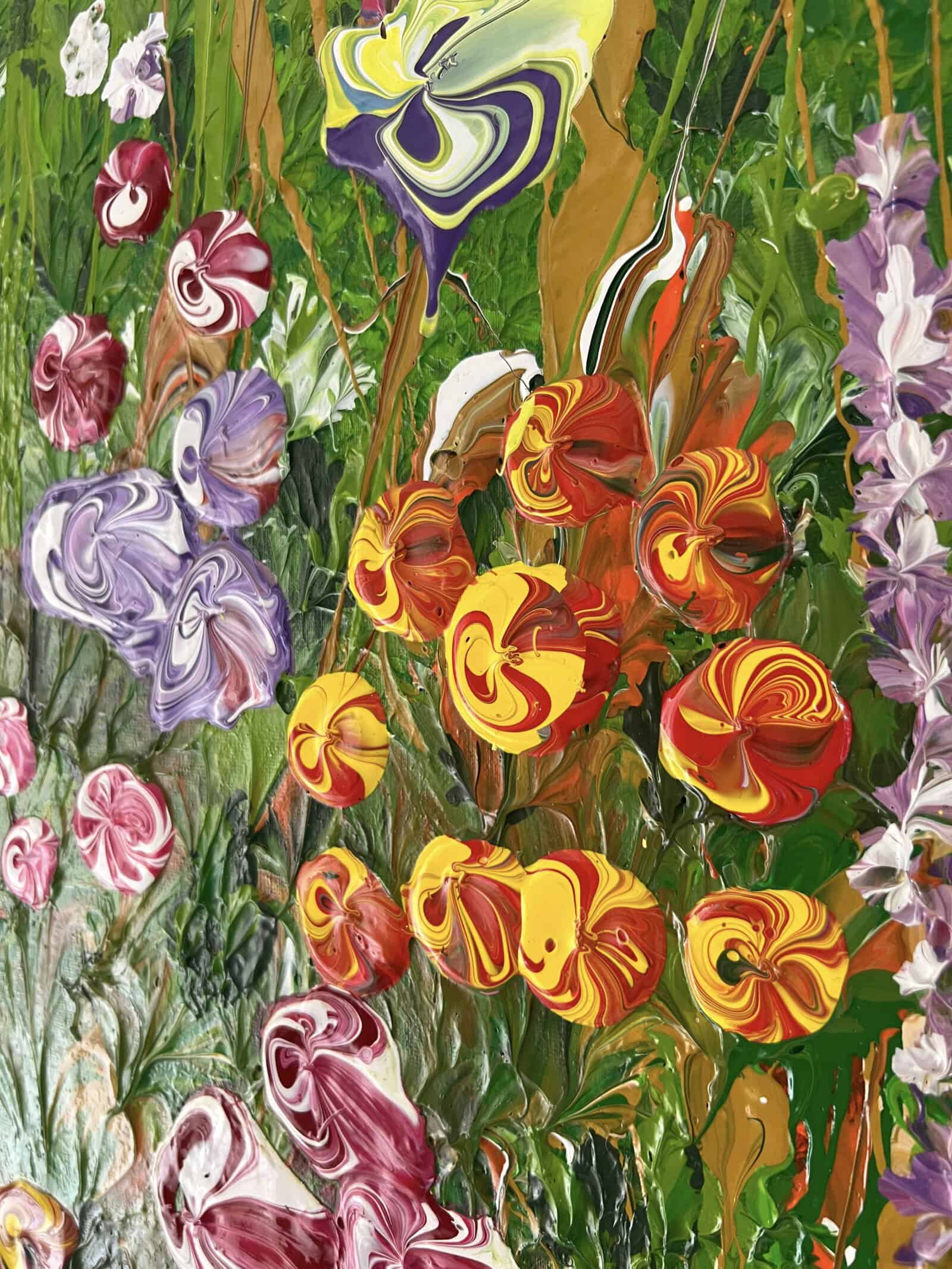 Fields painting called Wildflower forest (zoomed in) by Keren de Vreede
