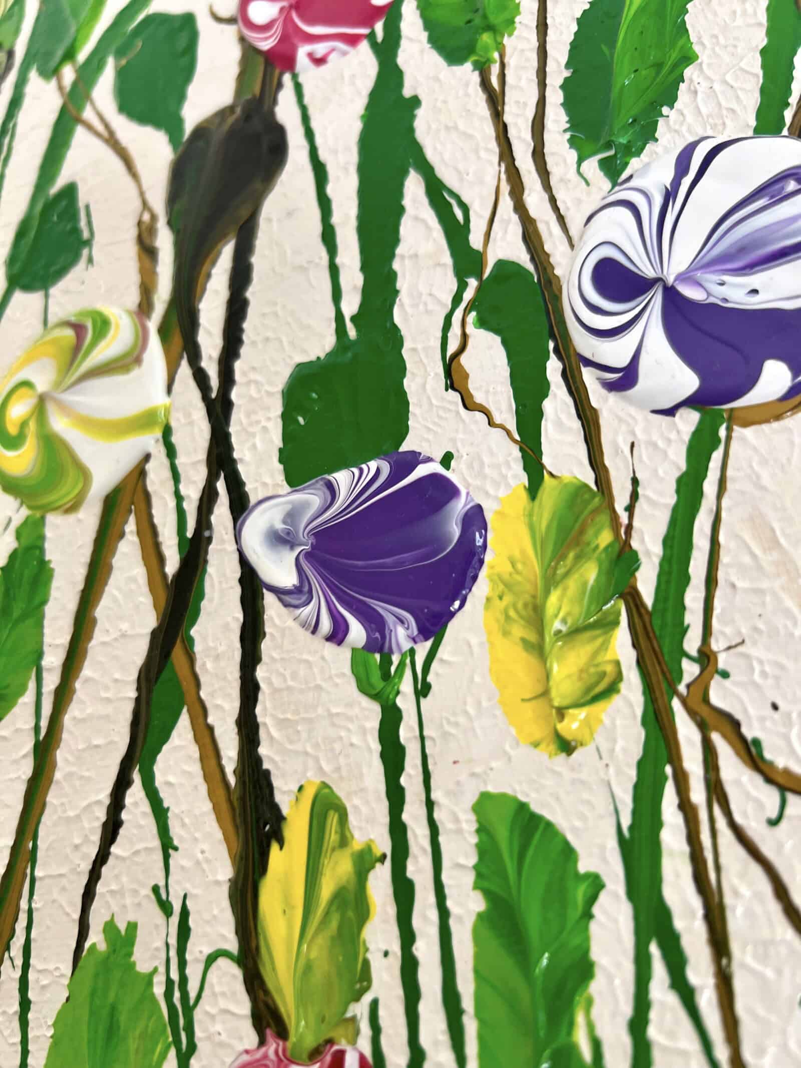 Fields painting called Wildflower symphony (zoomed in) by Keren de Vreede